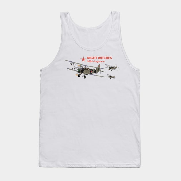 Night Witches Female WW2 Pilots Tank Top by NorseTech